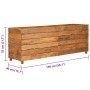 Arriate elevado madera de teca reciclada y acero 150x40x55 cm en Maceteros y jardineras | Comprar online en Foro24