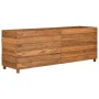 Arriate elevado madera de teca reciclada y acero 150x40x55 cm en Maceteros y jardineras | Comprar online en Foro24