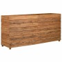 Arriate elevado madera de teca reciclada y acero 150x40x72 cm