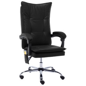 Black Faux Leather Massage Office Chair by vidaXL, Office chairs - Ref: Foro24-20356, Price: 210,69 €, Discount: %
