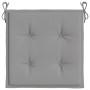 Cojines de silla de jardín 4 uds tela gris 40x40x4 cm
