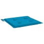 Cojines de silla de jardín 4 uds tela azul 40x40x3 cm
