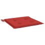 Cojines de silla de jardín 4 uds tela rojo 40x40x4 cm