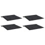 Cojines de silla de jardín 4 uds tela negro 40x40x4 cm