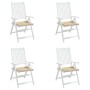 Cojines de silla de jardín 4 uds tela beige 40x40x4 cm