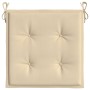 Cojines de silla de jardín 4 uds tela beige 40x40x4 cm