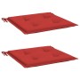 Cojines de silla de jardín 2 uds tela Oxford rojo 50x50x4 cm