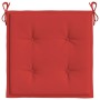 Cojines de silla de jardín 2 uds tela Oxford rojo 50x50x4 cm