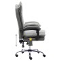 Silla de oficina de masaje de cuero sintético gris antracita de vidaXL, Sillas de oficina - Ref: Foro24-20358, Precio: 200,22 €