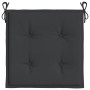 Cojines de silla de jardín 2 uds tela Oxford negro 50x50x4 cm