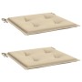 Cojines de silla de jardín 2 uds tela Oxford beige 50x50x4 cm
