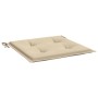 Cojines de silla de jardín 2 uds tela Oxford beige 50x50x4 cm