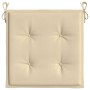 Cojines de silla de jardín 2 uds tela Oxford beige 50x50x4 cm