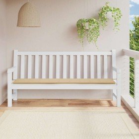 Cojín de banco de jardín tela Oxford beige 200x50x4 cm Cojín de banco de jardín tela Oxford beige 200x50x4 cm