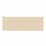 Cojín de banco de jardín tela Oxford beige 150x50x4 cm