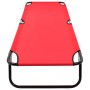 Tumbona plegable acero roja