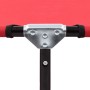 Tumbona plegable acero roja