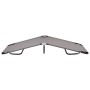 Tumbona plegable acero gris