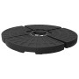 Soporte de sombrilla en forma de ventilador 4 piezas negro