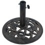 Base de sombrilla de hierro fundido negro y bronce 9 kg 40 cm