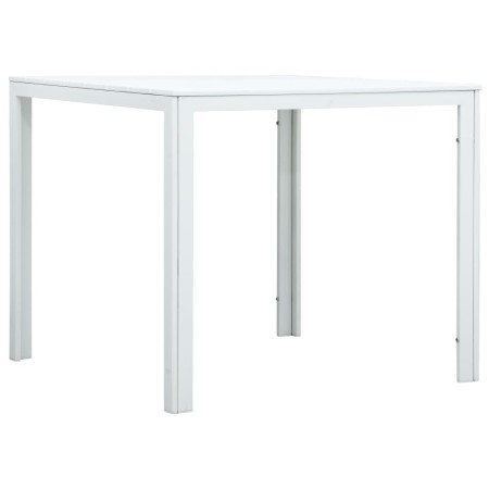 Mesa de centro de HDPE con aspecto de madera blanco 78x78x74 cm en Mesas de centro | Comprar online en Foro24