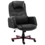 Silla de oficina de masaje de cuero sintético negra de vidaXL, Sillas de oficina - Ref: Foro24-20379, Precio: 258,02 €, Descu...