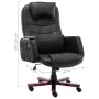 Silla de oficina de masaje de cuero sintético negra de vidaXL, Sillas de oficina - Ref: Foro24-20379, Precio: 258,02 €, Descu...