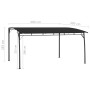 Toldo parasol de jardín gris antracita 4x3x2,55 m