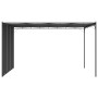 Cenador de jardín con cortina lateral gris antracita 4x3x2,25 m