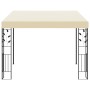 Cenador con montaje en la pared crema 3x3x2,5 m