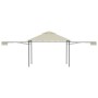 Cenador con tejado doble extensible crema 3x3x2,75m 180g/m²