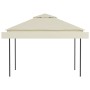 Cenador con tejado doble extensible crema 3x3x2,75m 180g/m²