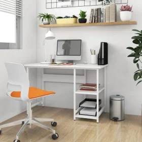 Desktop for computer made of white MDF and metal 105x55x72 cm by vidaXL, Desks - Ref: Foro24-20551, Price: 73,22 €, Discount: %