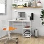 Computertisch aus MDF und Weißmetall 105x55x72 cm von vidaXL, Schreibtische - Ref: Foro24-20551, Preis: 73,22 €, Rabatt: %