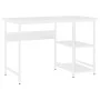 Computertisch aus MDF und Weißmetall 105x55x72 cm von vidaXL, Schreibtische - Ref: Foro24-20551, Preis: 73,22 €, Rabatt: %