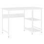 Computertisch aus MDF und Weißmetall 105x55x72 cm von vidaXL, Schreibtische - Ref: Foro24-20551, Preis: 74,06 €, Rabatt: %