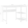 Computertisch aus MDF und Weißmetall 105x55x72 cm von vidaXL, Schreibtische - Ref: Foro24-20551, Preis: 73,22 €, Rabatt: %