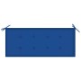 Banco de jardín plegable con cojín bambú 118 cm