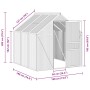 Invernadero con estructura base aluminio gris antracita 3,61 m²