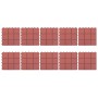 Baldosas de terraza 10 uds plástico rojo 30,5x30,5 cm