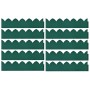 Bordes de jardín 10 unidades PP verde 65x15 cm