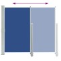 Toldo lateral retráctil de jardín azul 160x300 cm