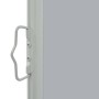 Toldo lateral retráctil de jardín gris 60x300 cm