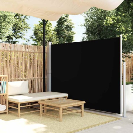 Toldo lateral retráctil de jardín negro 170x300 cm