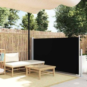 Toldo lateral retráctil de jardín negro 120x500 cm Toldo lateral retráctil de jardín negro 120x500 cm