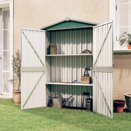 Grüner Gartenschuppen aus verzinktem Stahl, 116 x 45 x 175 cm von vidaXL, Schuppen - Ref: Foro24-46301, Preis: 131,55 €, Raba...
