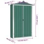 Grüner Gartenschuppen aus verzinktem Stahl, 116 x 45 x 175 cm von vidaXL, Schuppen - Ref: Foro24-46301, Preis: 131,55 €, Raba...