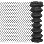 Grauer Maschendrahtzaun aus Stahl 25 x 1,25 m von vidaXL, Zaunpaneele - Ref: Foro24-142430, Preis: 95,31 €, Rabatt: %
