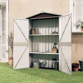 Gartenhaus aus verzinktem Stahl braun 116x45x175 cm von vidaXL, Schuppen - Ref: Foro24-46304, Preis: 119,92 €, Rabatt: %