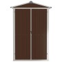 Cobertizo de jardín acero galvanizado marrón 116x45x175 cm de vidaXL, Cobertizos - Ref: Foro24-46304, Precio: 122,52 €, Descu...